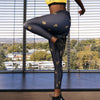 APARA Black and Yellow Monogram Yoga Pants